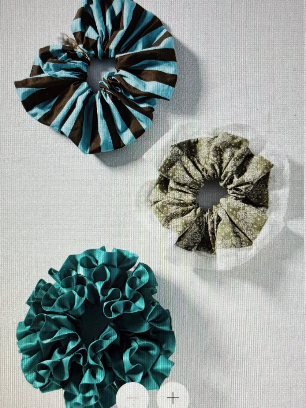 Anthropologie Textured Scrunchies, Set of 3
